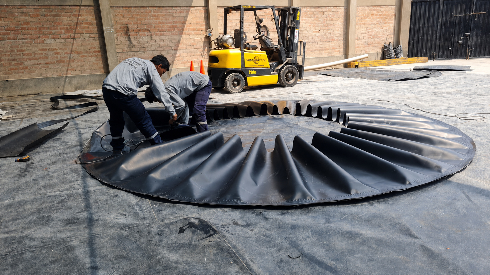 Fabricación de geotanque a gran escala en planta MUNTEC